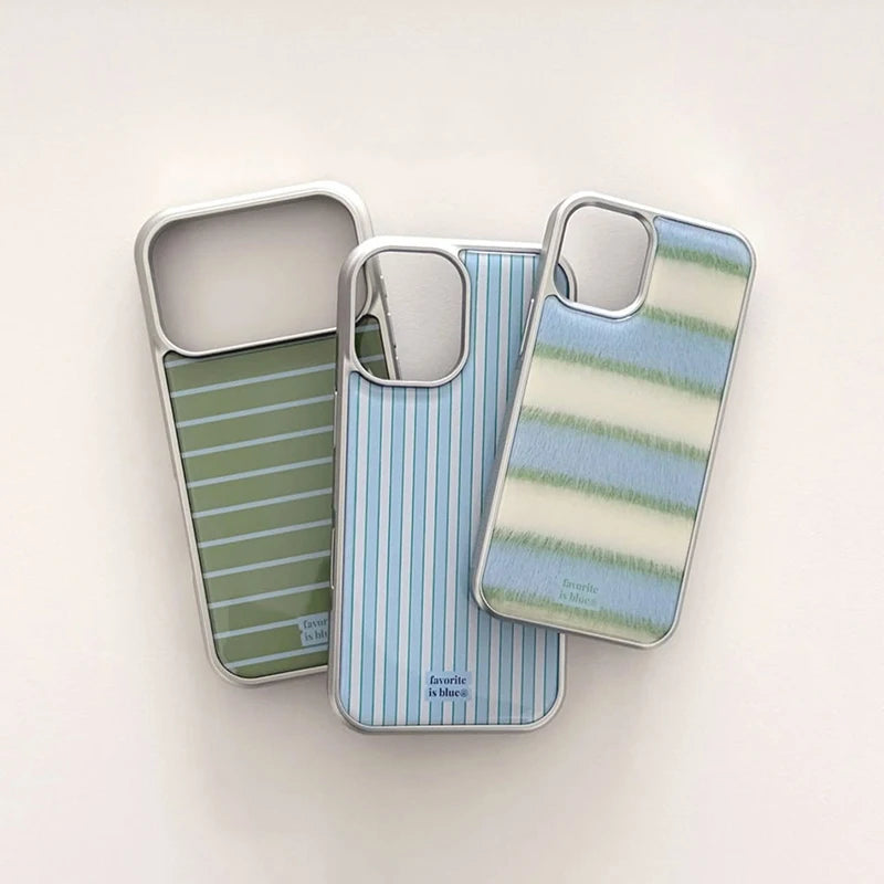Green & Blue Stripes Phone Case