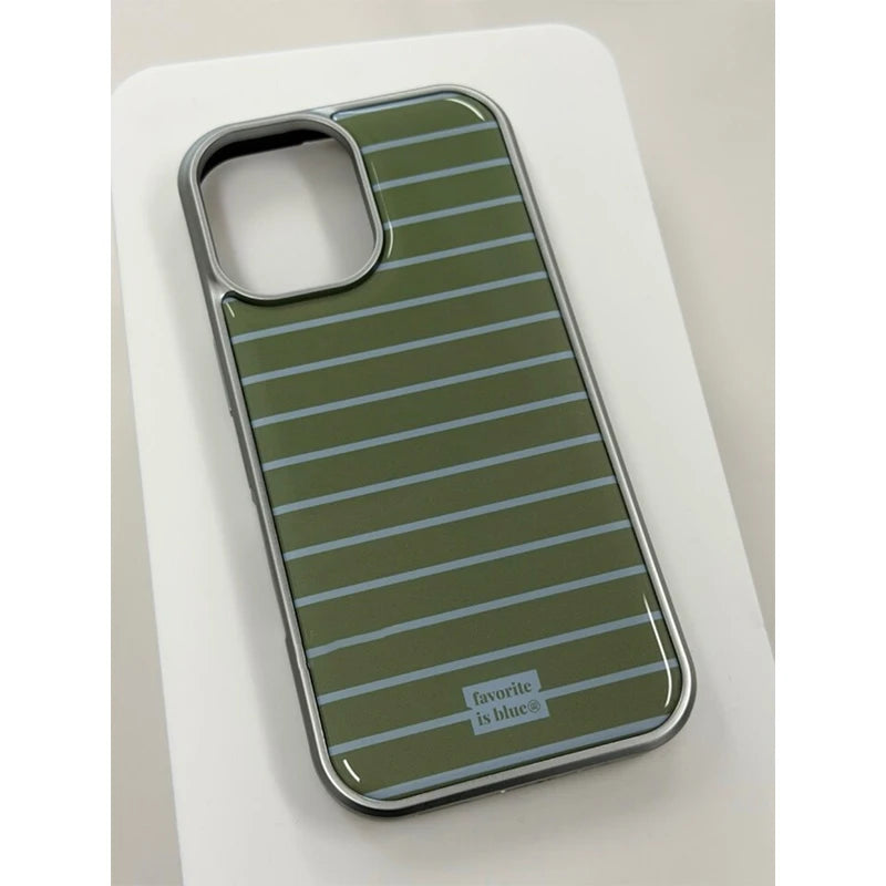 Green & Blue Stripes Phone Case