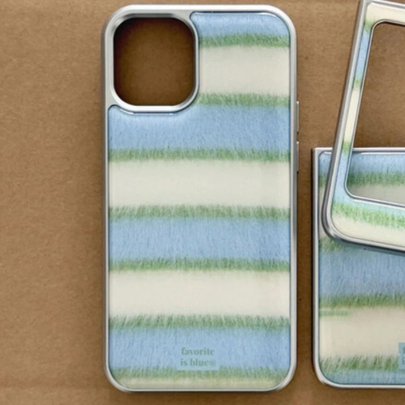Green & Blue Stripes Phone Case